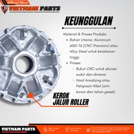 VIETNAM PARTS PULLEY HOUSE AND FAN KZR PULLEY CUSTOM LATHE 13.8 AND 13.5 ROAD SCRAPER PAPAS FIN TRAC