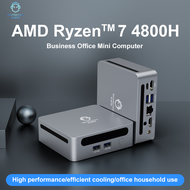 GenMachine New Mini PC Ryzen 7 4800H Windows11 8 Cores 16 Threads WIFI6 BT5.2 Max 64GB RAM 4TB SSD Support Three Screen Synchronous Display Mini Office Gaming Computer