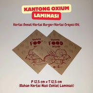 (content 50pcs) Laminated Donut Paper 12,5x12,5 / Laminated Burger Paper / Donut Paper Base / Burger