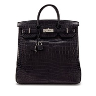 Hermès Black Matte Crocodile HAC Haut à Courroies Birkin 40 Palladium Hardware, 2020