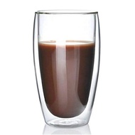 2-Tier coffee Cup Double wall glass 450 cc. Temperature Resistant Layer