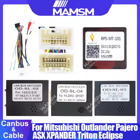 MAMSM Android Canbus box RP5-MT-101 Adaptor For Mitsubishi Outlander Pajero ASX XPANDER Triton Eclip