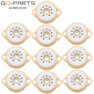 Chassis Mount 9pin Ceramic Vacuum Tube Socket Base FOR 12AX7 ECC82 6922 EL84 6DJ8 12AU7 12AT7 Hifi A