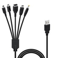 5 In 1 Data Transfer &amp; Charging Cable for Nintendo DS Lite/NDS/New 3DS XL/New 3DS/3DS XL/3DS/2DS/DSi XL/Wii U/GBA SP/PSP 1000/2000/3000