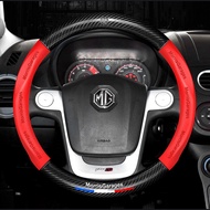 ปลอกหนังหุ้มพวงมาลัยคาร์บอนไฟเบอร์ 3D 38 ซม. สําหรับ MG 3 5 6 7 ZS HS GS eHS EZS GT EV RX5