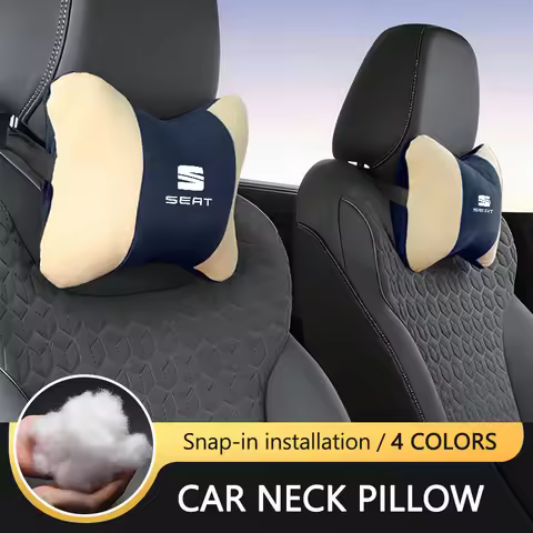 2Pcs Car Neck Pillow High Quality Headrest Pillow Comfortable Neck For Seat Leon 5f Ibiza 6l 6j Leon