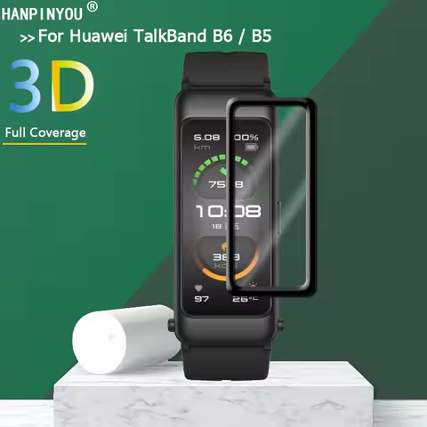 For Huawei TalkBand B7 B6 B5 SmartWatch Full Covering 3D Curved Plating Soft PMMA PET Film Screen Pr