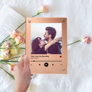 客制化禮物 金色音樂相片相框 送老婆週年紀念禮物 情人節禮物
