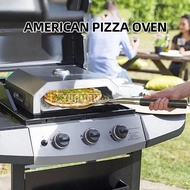 Pizza Oven Portable Pizza Oven with Thermometer Stainless Steel Household Pizza Barbecue Oven