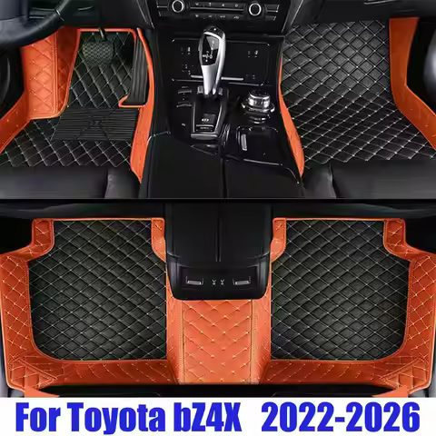 Car Floor Mats Fit For Toyota bZ4X Subaru Solterra EA10 2022 2023 2024 2025 2026 Auto Leather Carpet