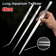 GREATAT 1Pcs Aquarium Tweezer, 48cm Long Tong Water Grass Clip,  Stainless Steel Fish Tank Cleaning 