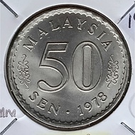 ( Syiling ) 50 Sen 1978 ( UNC ) Malaysia Parliament House