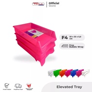 1set TOPLA Elevated Tray Paper Shelf Office Desk Folio F4