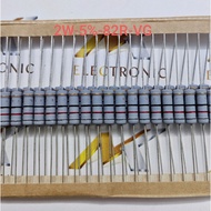 (Combo of 10) Resistor 2W 82Ω 82R 82ohm error 5% High quality paper blister pack (Combo)