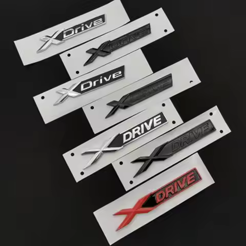 3D ABS XDrive Logo X Drive Emblem Car Rear Trunk Badge Fender Side Sticker For BMW Xdrive 320d 320i 
