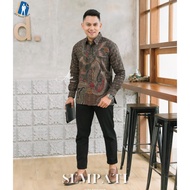 KEMEJA Sempati Men's Batik Shirt Long Sleeve Modern Solo Batik Full Fur by Batik ALX