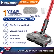 Keromee Dyson Accessories Fluffy Electric Dry and Wet Mop Cleaning Head Compatible With Dyson V7 V8 V10 V1V12 Digital slim Wireless