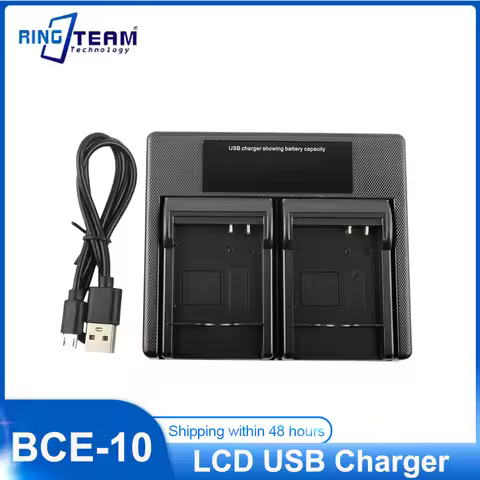 DMW-BCE10 CGA-S008 USB Dual Battery Charger For Panasonic DE-A40A DE-A39B Lumix DMC-FS5 FS20 FX30 FX
