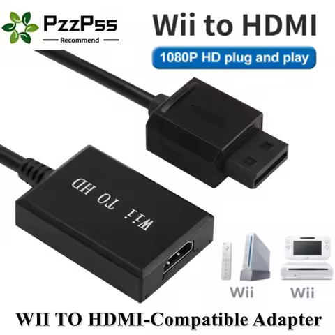 HD 1080p Wii To HDMI-compatible Converter Adapter Full HD 1080p 720p Wii to HDMI Audio Video Cable F
