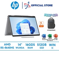 HP ENVY X360 14-FA0141AU 14" WUXGA TOUCH SCREEN LAPTOP ( R5-8640HS 16GD5 512SSD / W11H / OFFICE OPI 