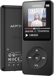 AGPTEK A02 32GB MP3 Player, 70 Hours Playback Lossless Sound Music Player, Supports up to 128GB(Blac