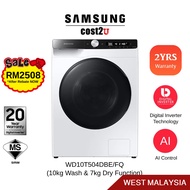 Samsung 10.5/7KG Inverter Smart Front Load Washer Dryer | WD10T504DBE/FQ Mesin Cuci Washing Machine Mesin Basuh 洗衣机