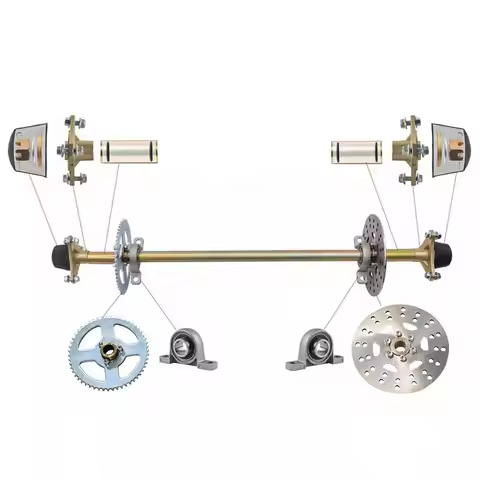 Rear Live Axle, 740mm Go Kart Rear Axle Assembly, ATV Rear Axle Durable Steel Aluminum Alloy, Go Kar