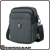 SwissGear Single shoulder bag men's canvas multifunctional mobile phone bag waist bag Korean version messenger bag fashion leisure backpack