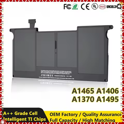 A1465 Battery A1406 A1370 A1375 Replacement Battery for Laptop MacBook Air 11 inch (Mid 2011 2012 20