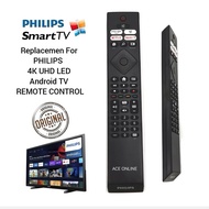 Replacemen For ORIGINAL PHILIPS  4K UHD LED Android TV REMOTE CONTROL WITH NETFLIX prime video BUTTON