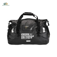 48/66L Motorcycle Pannier Bag with Fixed Belt & Shoulder Strap Motorbike Tail Duffle Bag Waterproof