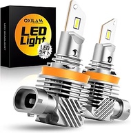 OXILAM Q10 H11/H8/H9 Led Bulb, 20000LM 400% Bright, 6000K White Full Illumination Fanless Light, 1:1