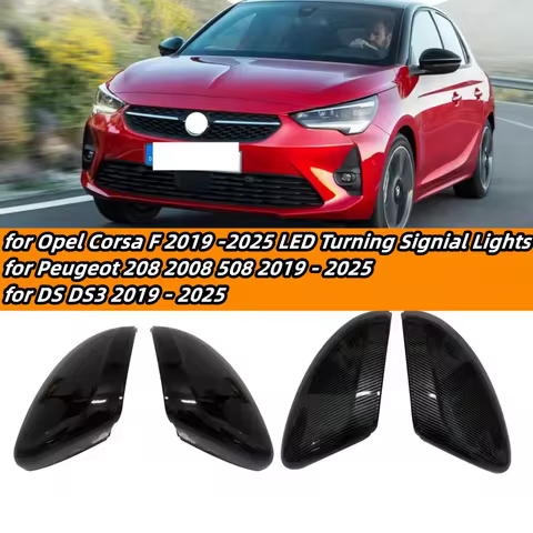 Car Side Rear View Mirror Covers for Opel Corsa F 2019 -2025 & Peugeot 208 2008 508 DS DS3 2019-2025
