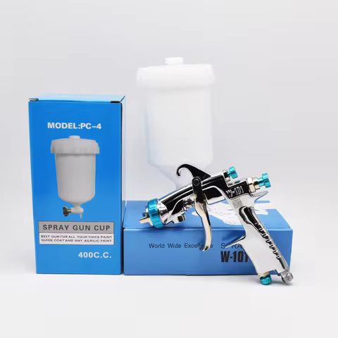 high quality W101 hvlp gravity spray gun W-101 400CC plastic pot 1.3/1.5/1.8mm original authentic sp