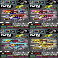 Wave 100 (JRP x DAENG EDITION) [ASSORTED COLORS] Sticker Decals【PREMIUM GLOSSY LAMINATED】