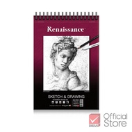 Renaissance&Fabriano สมุดวาดเขียน สมุดสเก็ตช์ 90 แกรม A4 ผิวเรียบ R-701 ร้อยลวด จำนวน 1 เล่ม