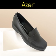 AZER 89-1005 Women Formal Black Shine PVC Nurse Shoes / Kasut Jururawat Wanita / Kasut Wanita / Kasu