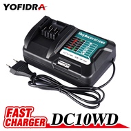 12V 6.0Ah Battery 2x Battery with Charger DC10WD Rechargeable Battery High Power Capacity For Makita