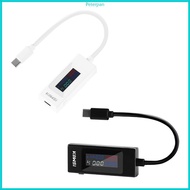 RPAN Portable USB-C Tester Meter Type-C Current Meter 4-30V 0-6 5A USB Power Meter