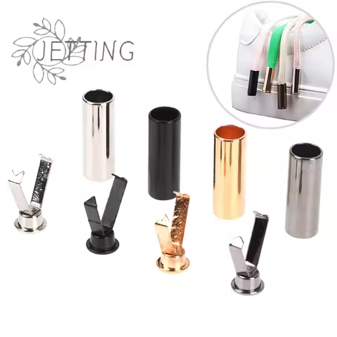 HOT 10Pc Diy Metal Aglet Shoelace Cylindrical Tip Head Tip Protector Card Rope Buckle For Clothing S