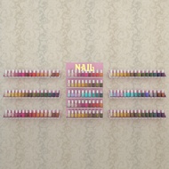 Combo Kệ đựng Sơn chữ Nail Vàng + 6 Thanh Nail hình Trái Tim