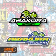 Abakura Racing Sticker Size 7.5x3 Cm