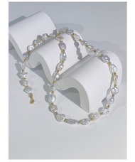 สร้อยคอไข่มุกธรรมชาติ Miko Summer New Keshi Pearl Necklace แฟชั่นหรูหราเล็กๆ สร้อยคอแบบชอเกอร์ สร้อย