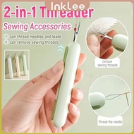 I.K. 2 in 1 Multifunctional Thread Seam Ripper Needle Threader Household Sewing Accessories Tool 1Pc