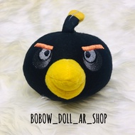 Angry Bird Keychain Black