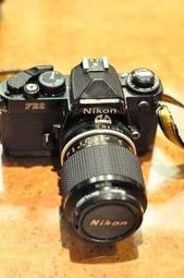 NIKON FE2 機身+變焦鏡頭 43-86 58mm ,有光圈先決,品相漂亮功能正常