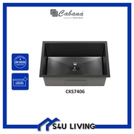 CABANA CKS7406 Stainless Steel 304 Material black Kitchen Sink Sinki Dapur Nano Handmade sink / SINK