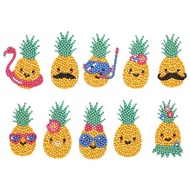 [Jewel cross-stitch sticker/pineapple] Fruit / sticker / jewel cross-stitch / bead cross-stitch / jewel cross-stitch set composition