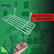 Rak gantungan ram wire grid wall ragan minimalis rak tatakan aksesoris ragan besi hijang hiasan dind