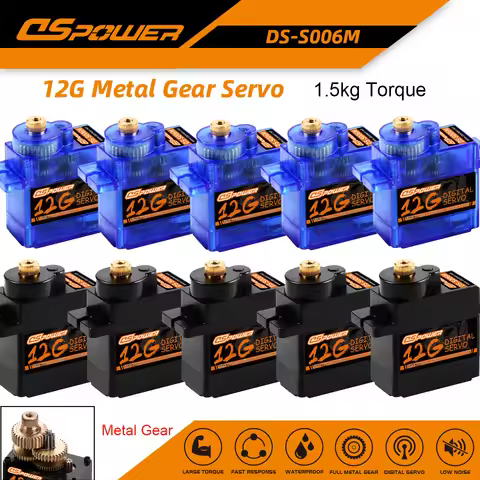 1/5/10/20pcs DSpower 12g Metal Gear Mini Digital Servo SG90 MG90S for 450 Helicoper SCX24 RC Car WLt
